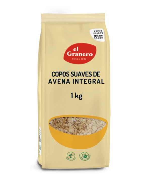 Copos avena finos integral 1kg el granero