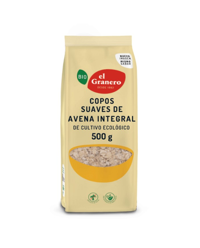Copos avena finos 500g bio el granero