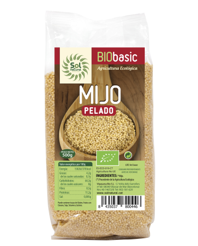 Mijo pelado bio 500gr sol natural