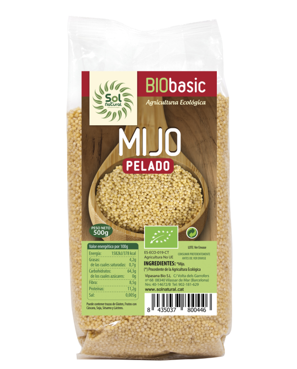 Mijo pelado bio 500gr sol natural