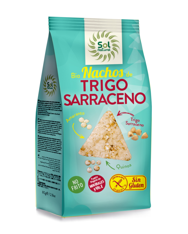 Nachos de trigo sarraceno bio 80g sol natural
