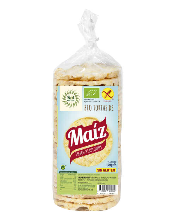 Tortas maiz bio s/g sol natura