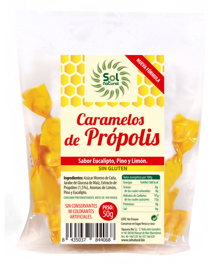Caramelos propolis 50g bolsa s
