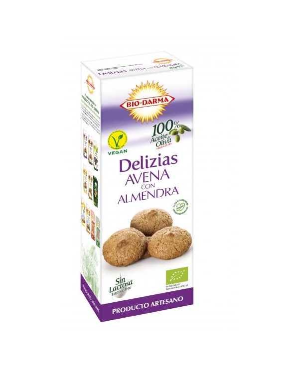 Delicias galletas avena almendra bio 125g biodarma