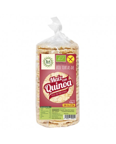 Tortas maiz con quinoa s/g 120gr bio sol natural