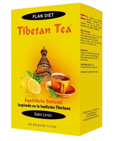 Tibetan tea limon 84 filtros plan diet