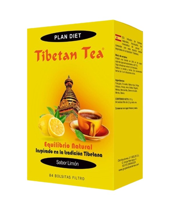 Tibetan tea limon 84 filtros plan diet