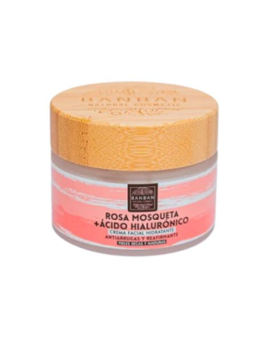 Crema facial rosa mosqueta acido hialuronico 50 ml