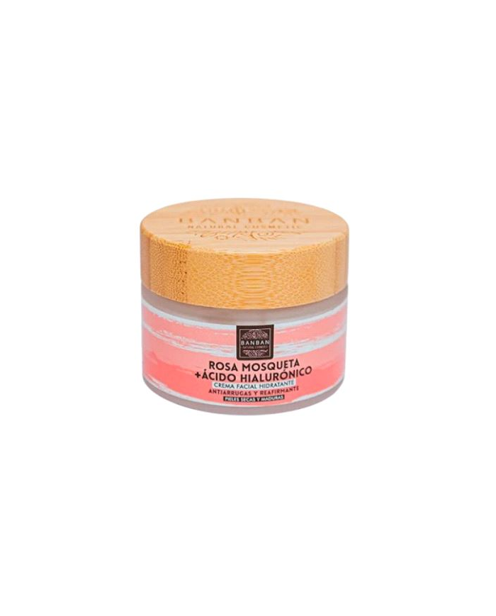 Crema facial rosa mosqueta acido hialuronico 50 ml