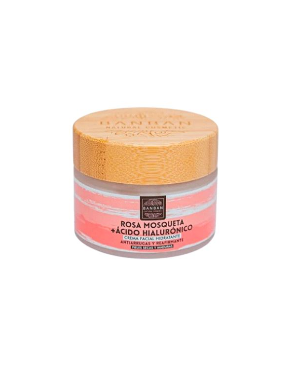 Crema facial rosa mosqueta acido hialuronico 50 ml