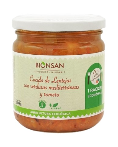 Cocido de lentejas+verduras mediterran+romero 280g