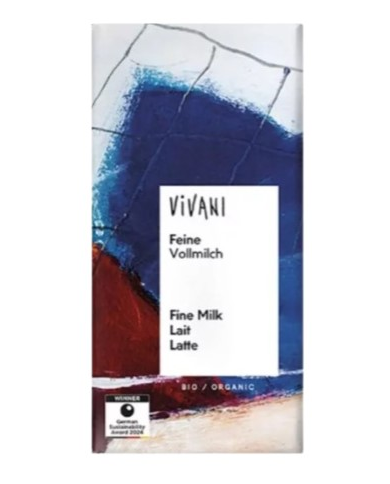 Chocolate leche bio 80gr vivani