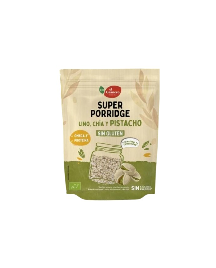 Super porridge lino chia pistacho s/g 350gr e.g
