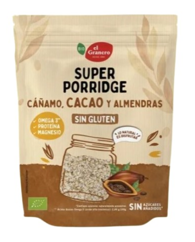 Super porridge cañamo cacao almendras sin gluten 3
