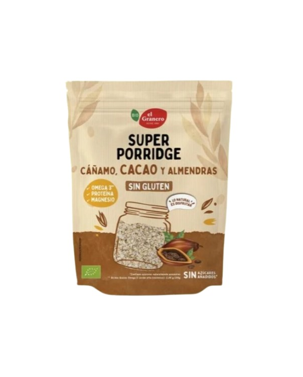 Super porridge cañamo cacao almendras sin gluten 3