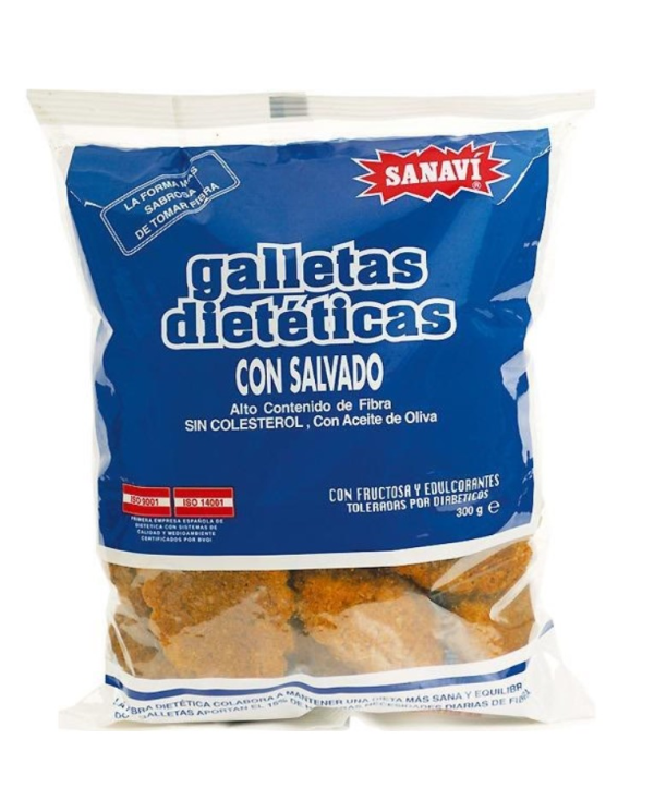 Galletas dieteticas con salvado s/a 300g Sanavi
