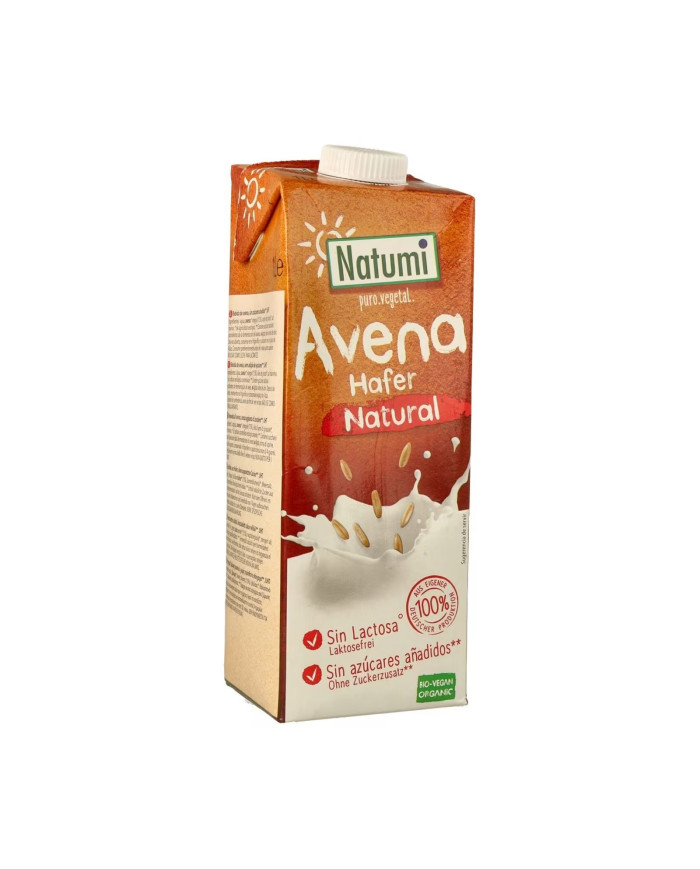 Leche avena natural s/a s/lact vegan bio1l natumi