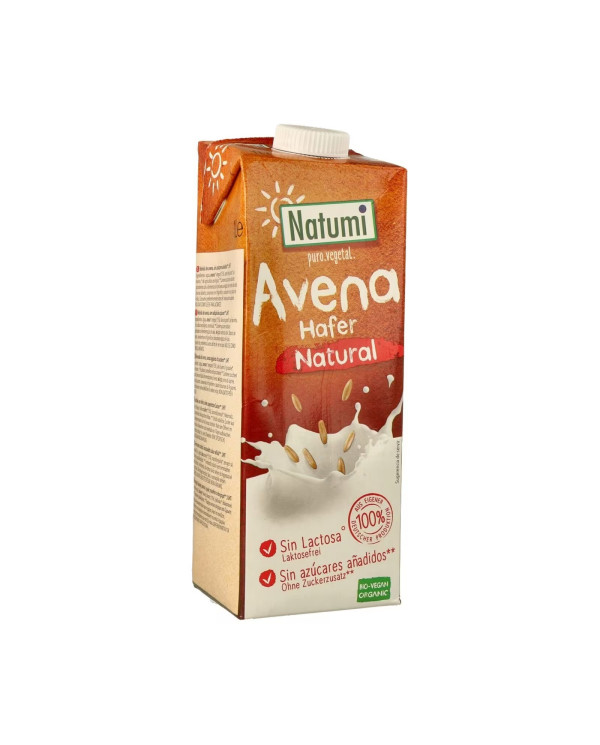 Leche avena natural s/a s/lact vegan bio1l natumi