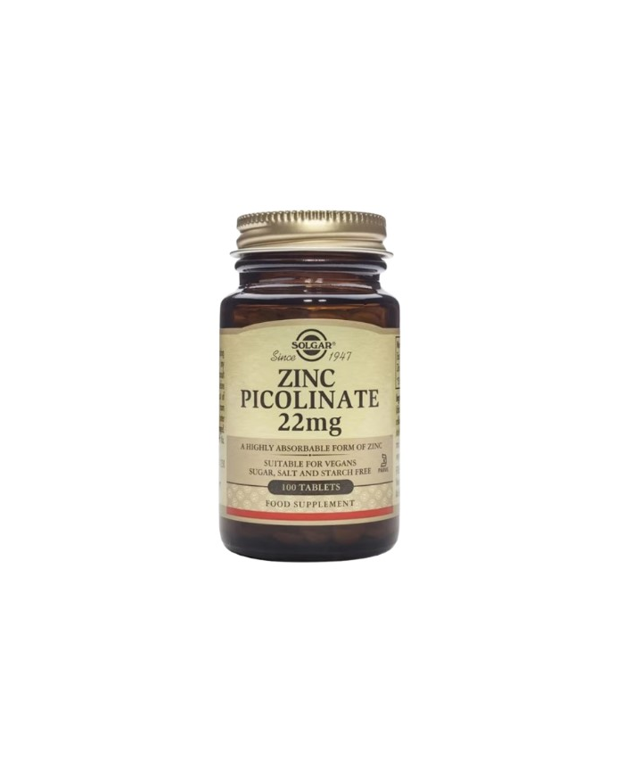 Zinc picolinato 22mg 100tabletas solgar