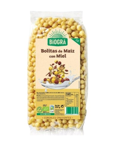 Bolitas de maiz inflado con miel 250gr biogra