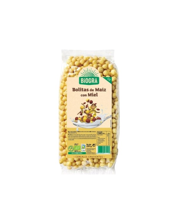 Bolitas de maiz inflado con miel 250gr biogra