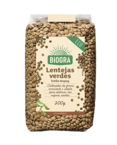 Lentejas verde 500g biogra
