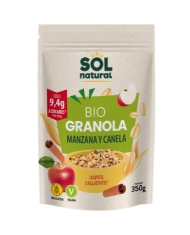 Granola manzana canela s/g vegano 350 sol natural