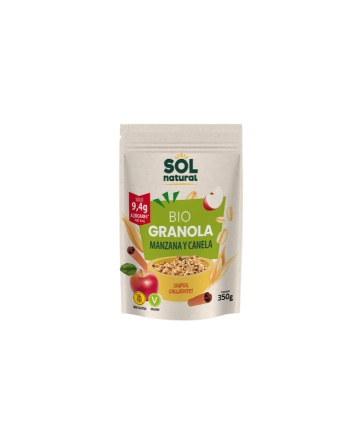 Granola manzana canela s/g vegano 350 sol natural