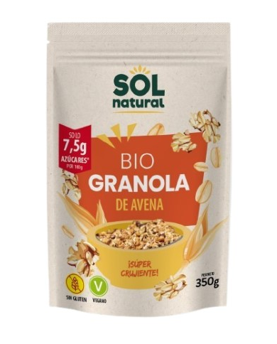 Granola de avena bio 350gr sol natural
