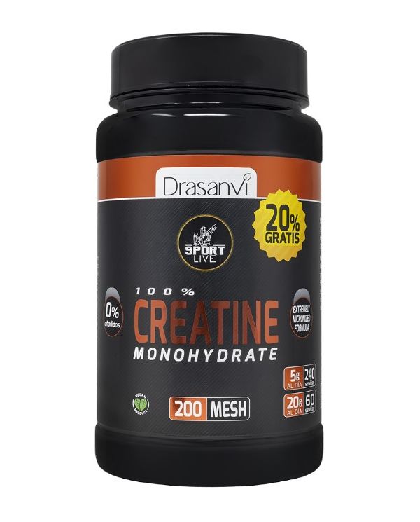Creatina monohidrato 200 mesh 1.2 kg drasanvi