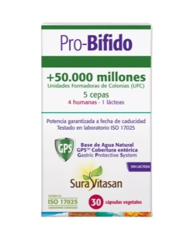 Pro-bifido 5 cepas 30 capsulas sura vitasan