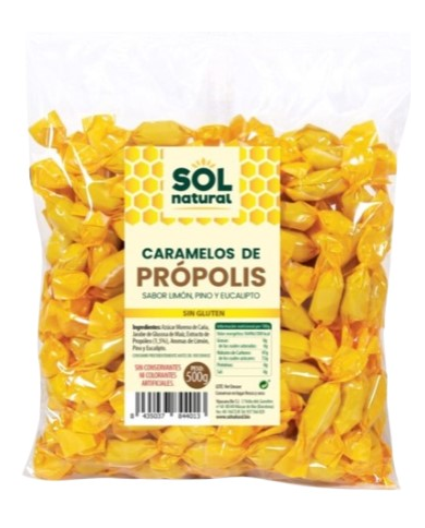 Caramelos propolis s/g 500gr sol natural