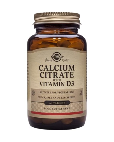 Citrato de calcio con vitamina d3 60 comp solgar