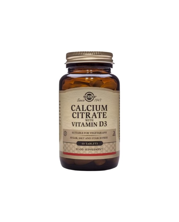 Citrato de calcio con vitamina d3 60 comp solgar