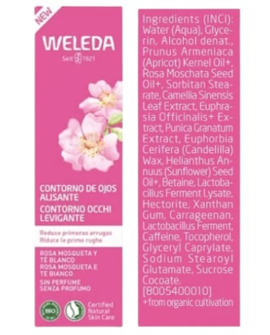 Contorno ojos alisante rosa mosq te blanco weleda