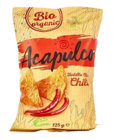 Chips chili bio 125gr acapulco