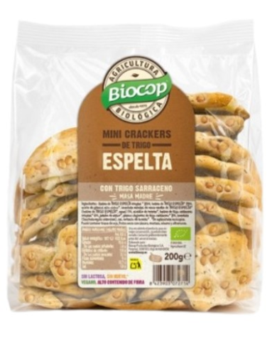 Mini crackers espelta trigo sarraceno 200gr biocop