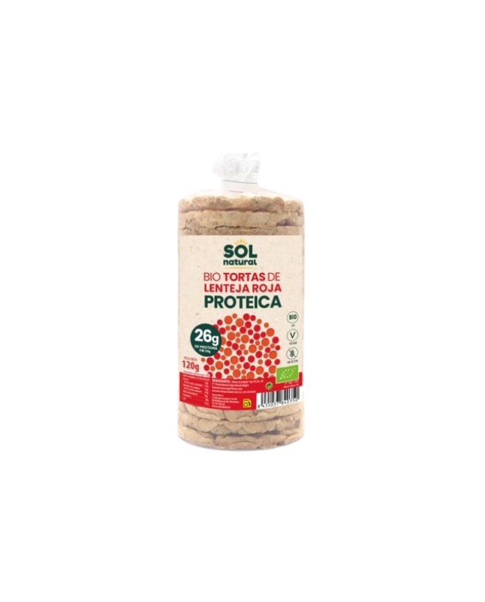 Tortas proteicas lenteja roja 120g bio sol natural