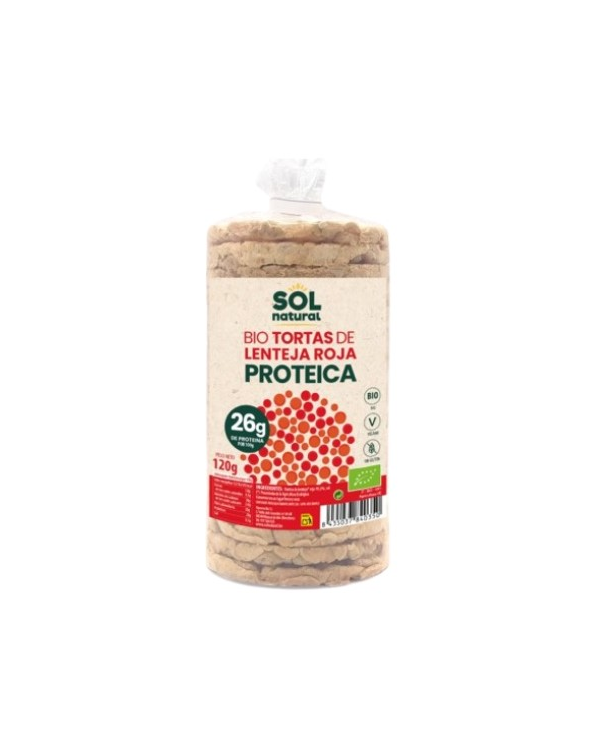 Tortas proteicas lenteja roja 120g bio sol natural