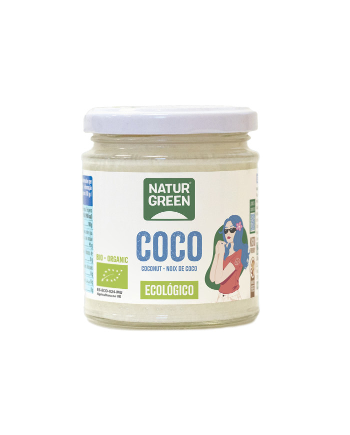 Aceite coco virgen extr.crudo bio 200ml naturgreen