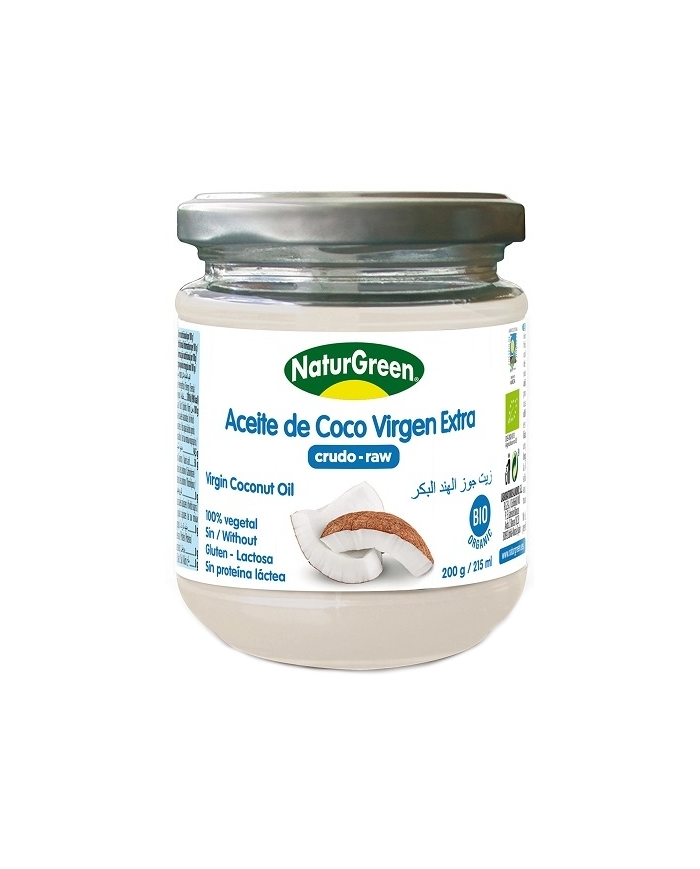 Aceite coco virgen extr.crudo bio 200ml naturgreen