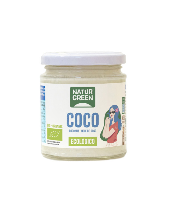 Aceite coco virgen extr.crudo bio 430ml naturgreen