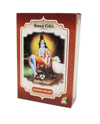 Henna polvo castaño oscuro  radhe shyam