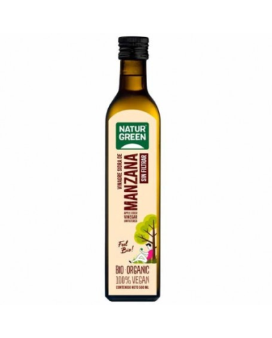 Vinagre sidra manzana sin filtrar 500ml naturgreen