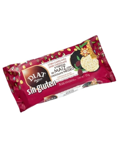 Tortitas maiz chocolate negro 125gr diat radisson
