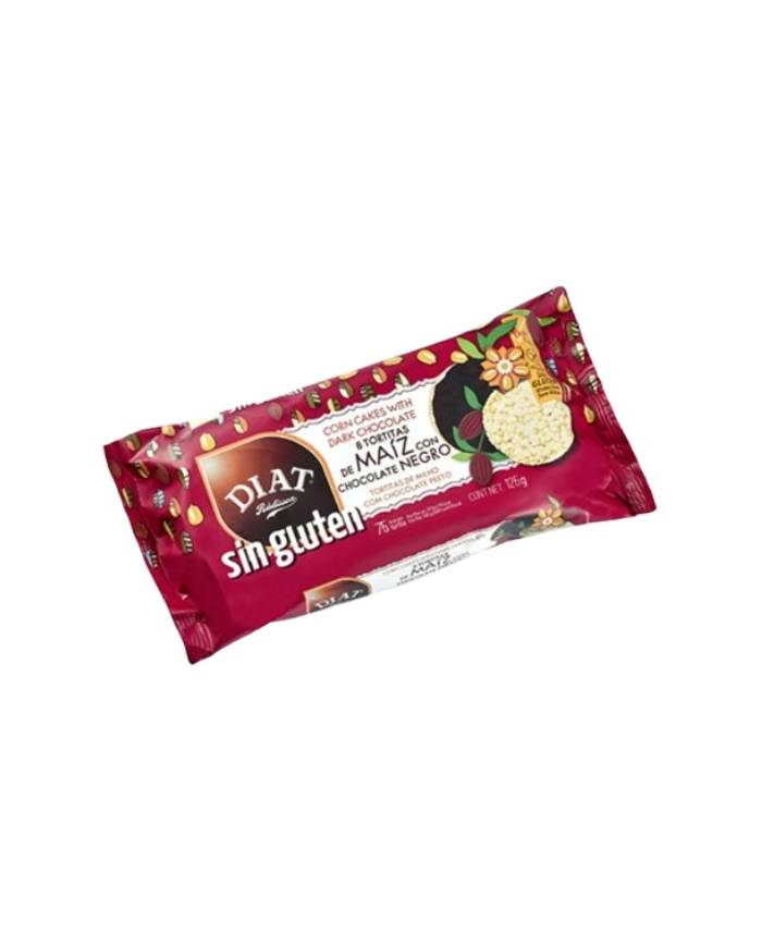 Tortitas maiz chocolate negro 125gr diat radisson