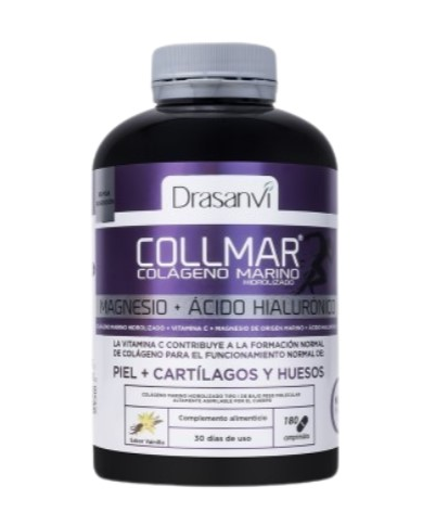 Collmar magnesio+acido hial vainilla 180comp drasa
