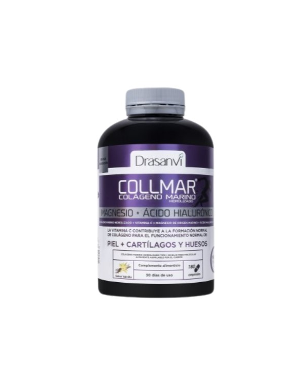 Collmar magnesio+acido hial vainilla 180comp drasa