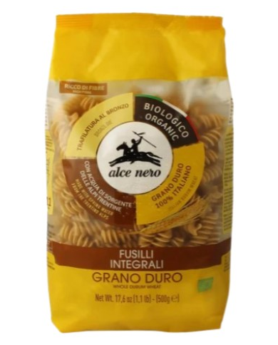 Fusilli trigo duro integral500gr alce nero