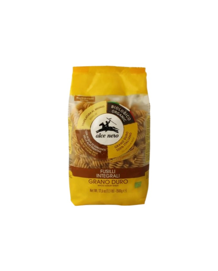 Fusilli trigo duro integral500gr alce nero